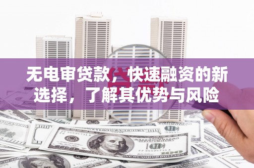 新埤无电审贷款，快速融资的新选择，了解其优势与风险