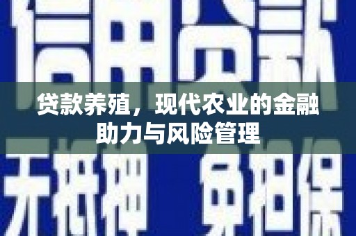 新埤贷款养殖，现代农业的金融助力与风险管理