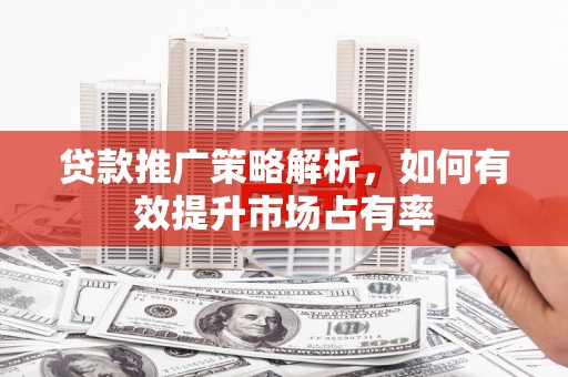 新埤贷款推广策略解析，如何有效提升市场占有率