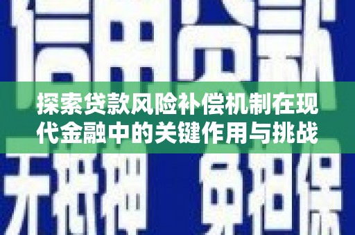 新埤探索贷款风险补偿机制在现代金融中的关键作用与挑战