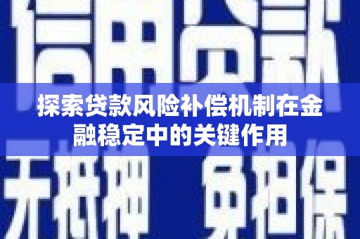 新埤探索贷款风险补偿机制在金融稳定中的关键作用