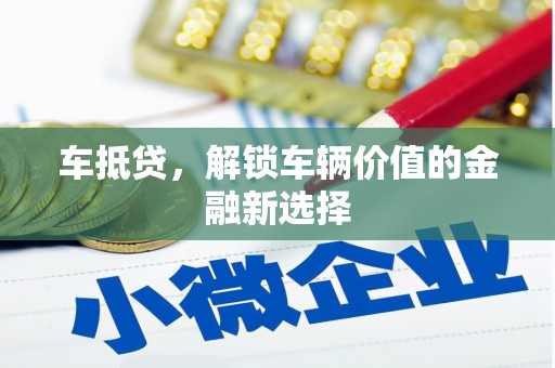 新埤车抵贷，解锁车辆价值的金融新选择