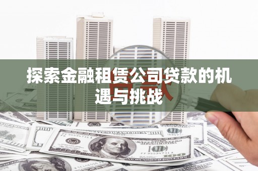 新埤探索金融租赁公司贷款的机遇与挑战