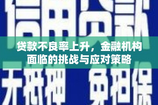 新埤贷款不良率上升，金融机构面临的挑战与应对策略