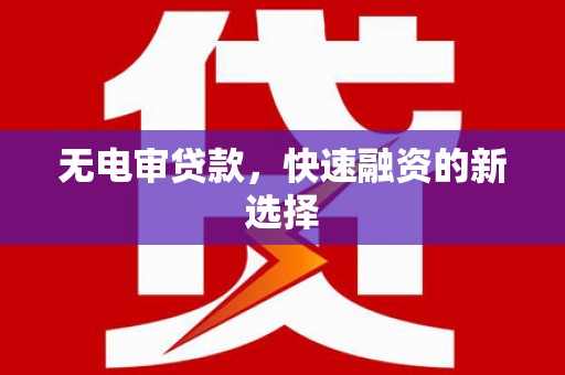 新埤无电审贷款，快速融资的新选择