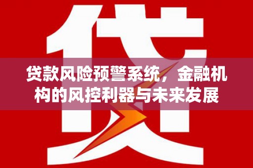 新埤贷款风险预警系统，金融机构的风控利器与未来发展