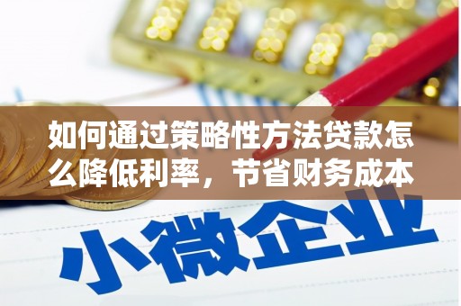新埤如何通过策略性方法贷款怎么降低利率，节省财务成本