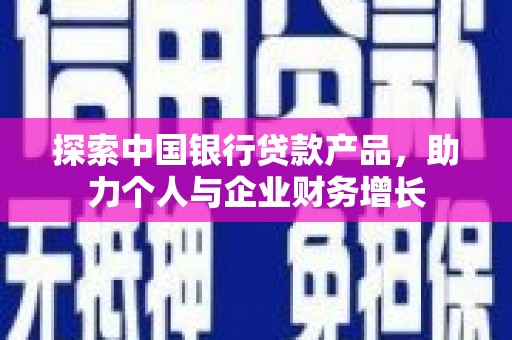 新埤探索中国银行贷款产品，助力个人与企业财务增长