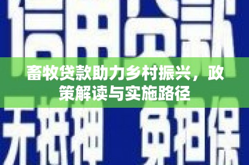 新埤畜牧贷款助力乡村振兴，政策解读与实施路径