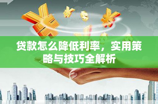 新埤贷款怎么降低利率，实用策略与技巧全解析