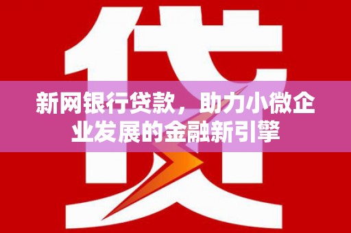 新埤新网银行贷款，助力小微企业发展的金融新引擎
