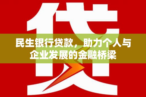 新埤民生银行贷款，助力个人与企业发展的金融桥梁