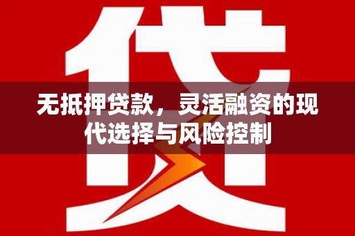 新埤无抵押贷款，灵活融资的现代选择与风险控制