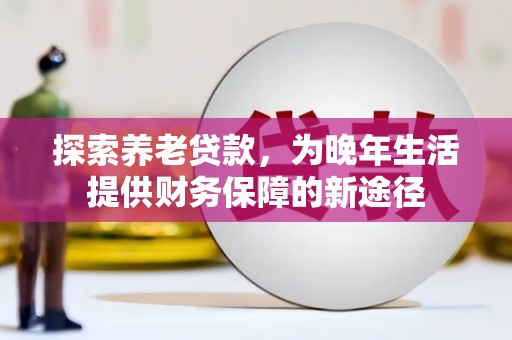 新埤探索养老贷款，为晚年生活提供财务保障的新途径