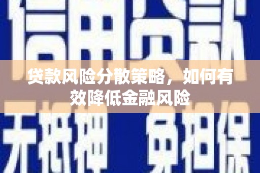 新埤贷款风险分散策略，如何有效降低金融风险