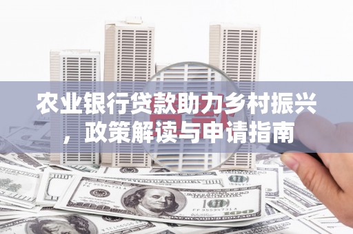 新埤农业银行贷款助力乡村振兴，政策解读与申请指南