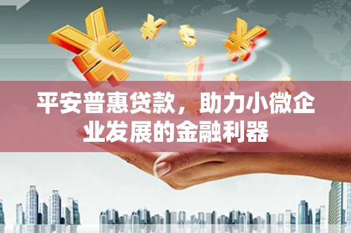 新埤平安普惠贷款，助力小微企业发展的金融利器