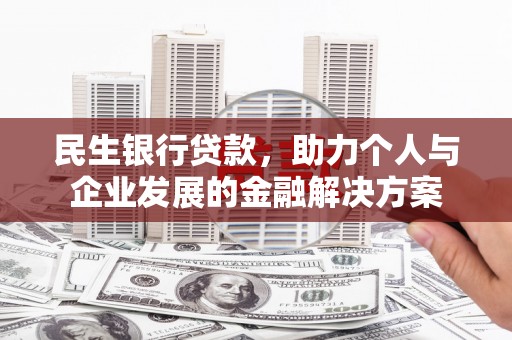 新埤民生银行贷款，助力个人与企业发展的金融解决方案
