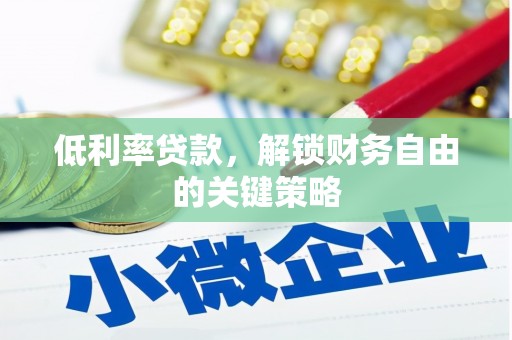 新埤低利率贷款，解锁财务自由的关键策略