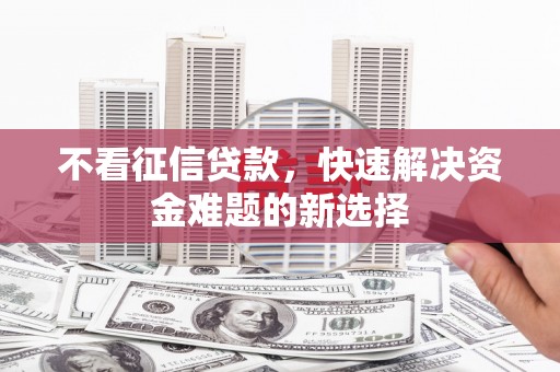 新埤不看征信贷款，快速解决资金难题的新选择
