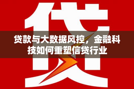 新埤贷款与大数据风控，金融科技如何重塑信贷行业