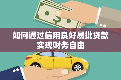 新埤如何通过信用良好易批贷款实现财务自由