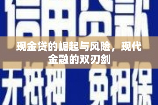 新埤现金贷的崛起与风险，现代金融的双刃剑
