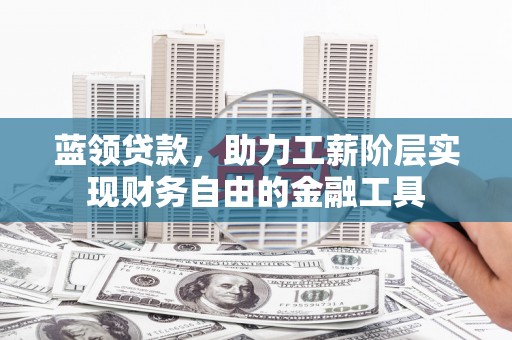 新埤蓝领贷款，助力工薪阶层实现财务自由的金融工具