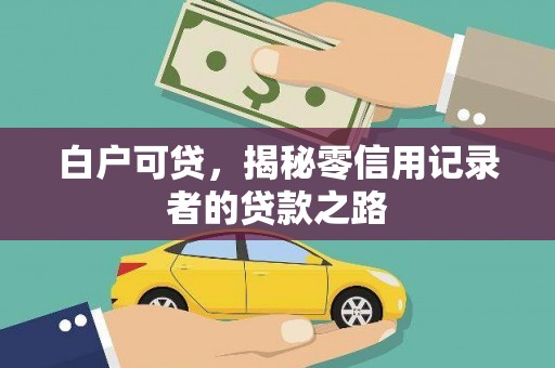新埤白户可贷，揭秘零信用记录者的贷款之路
