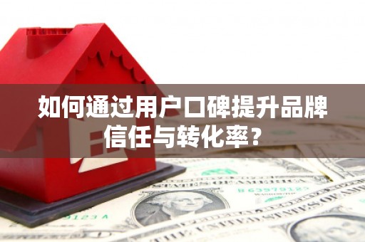 新埤如何通过用户口碑提升品牌信任与转化率？