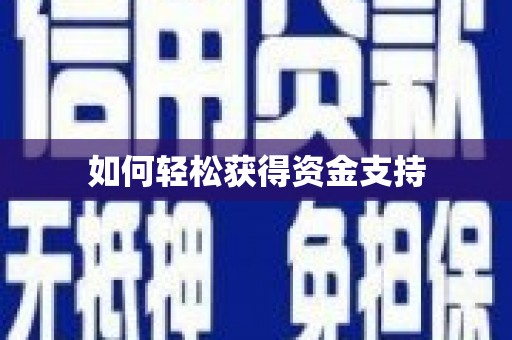 新埤如何轻松获得资金支持