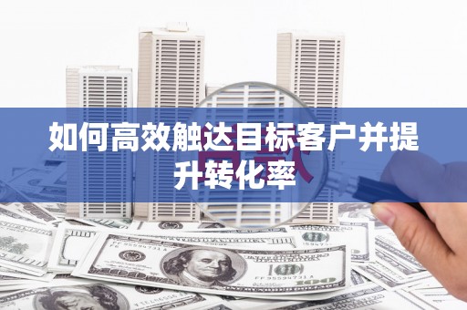 新埤如何高效触达目标客户并提升转化率