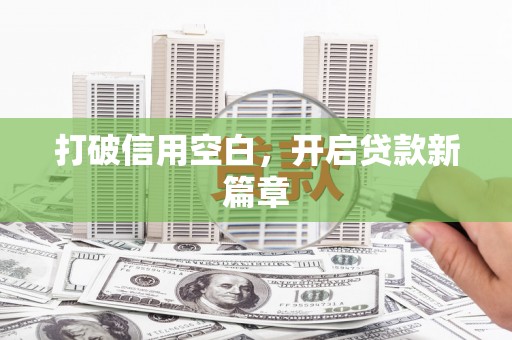 新埤打破信用空白，开启贷款新篇章